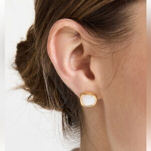 Lizzie Fortunato Bay Studs in Mother of Pearl